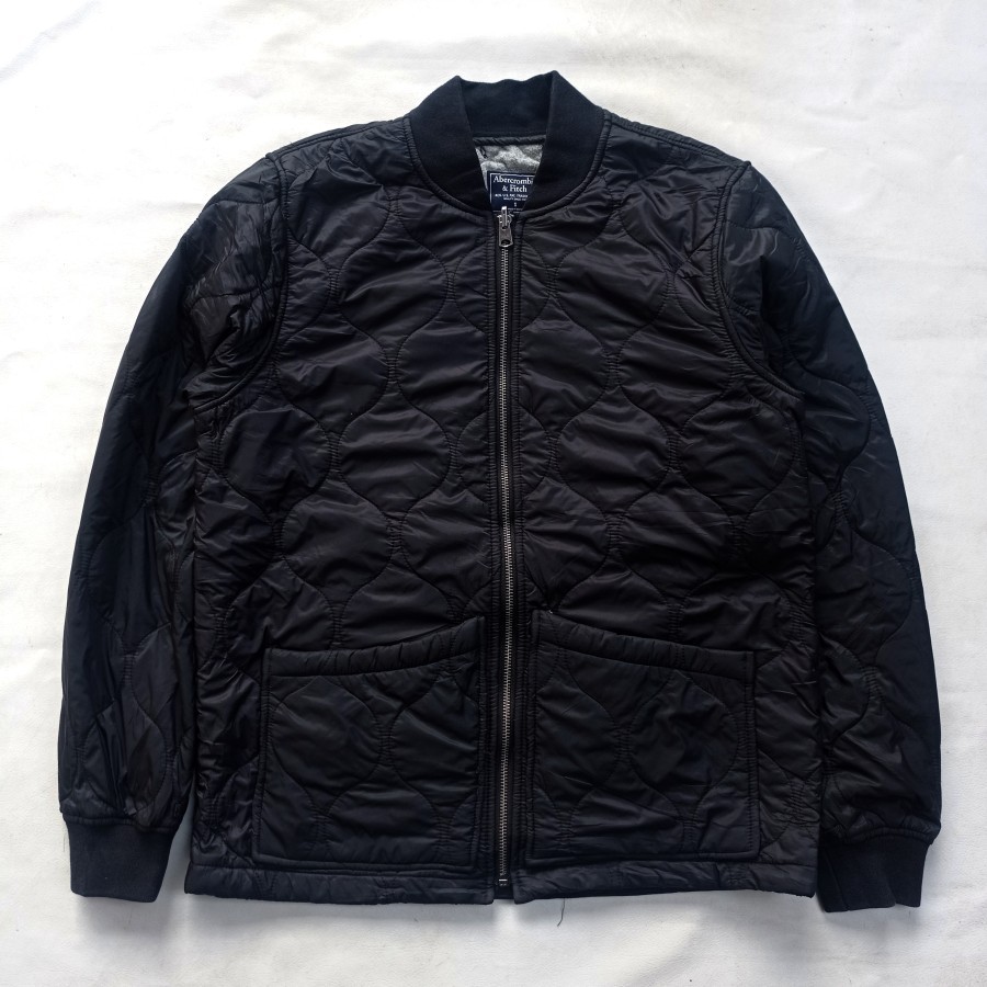 abercrombie & fitch casual quilted jaket bomber reversible barbour apc