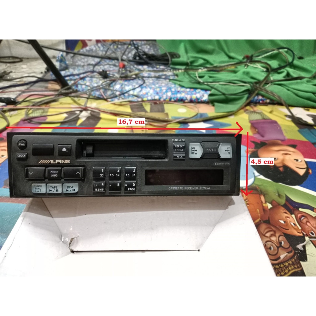 TAPE MOBIL BEKAS JADUL. RADIO KASET JADUL. RADIO KASET ALPINE. KONDISI BEKAS NORMAL. 86120-OA040.