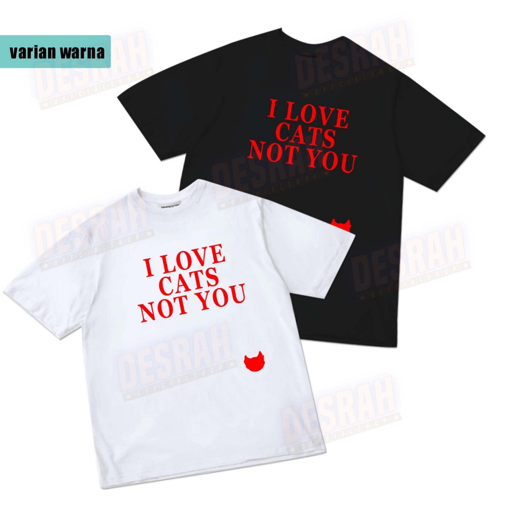 KAOS Korean jaemin nct i love CATS not you ( TULISAN MERAH)