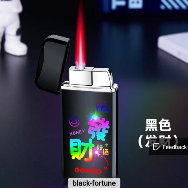 Korek Api Gas Bara LED Disco Lucu Korek Api Lighter Led Korek Tahan Angin ZO 8825