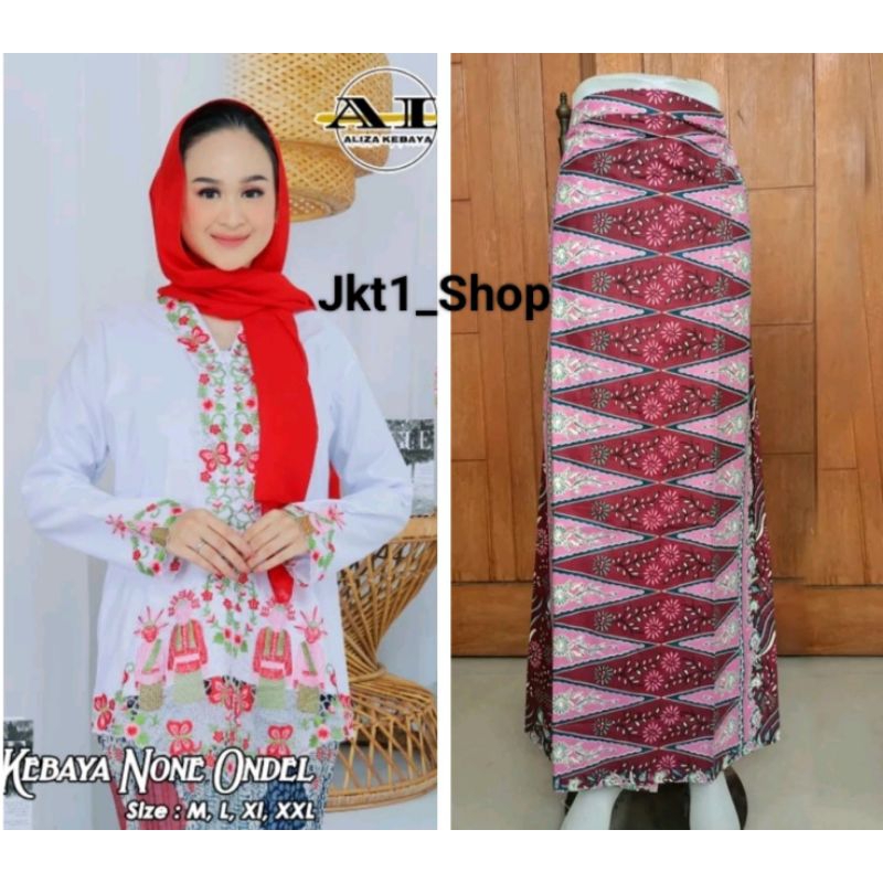 SETELAN KEBAYA ENCIM BETAWI//KEBAYA BORDIR ONDEL-ONDEL JAKARTA