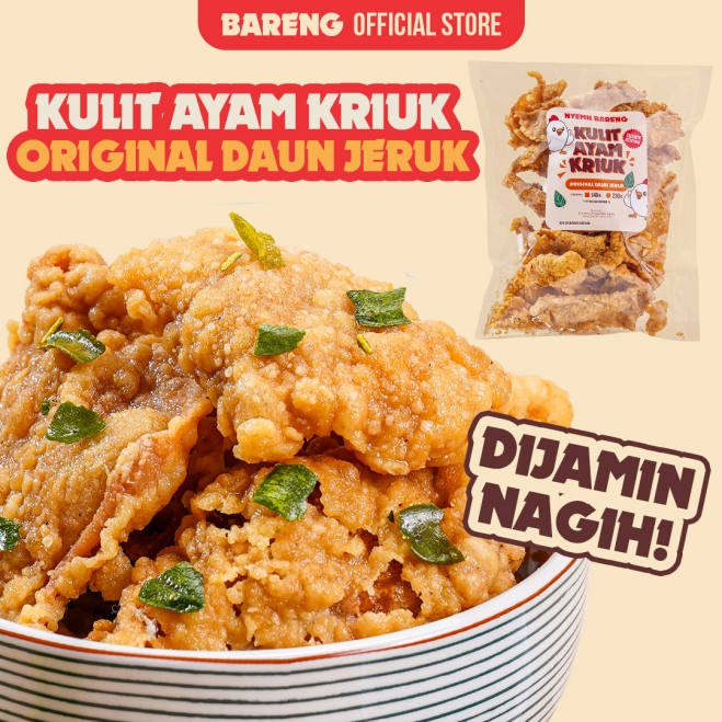 

Lahap Bareng | Kulit Ayam Kriuk Crispy | Rasa Original Daun Jeruk | Cemilan Enak, Bergizi, Halal, Praktis & Tanpa Pengawet