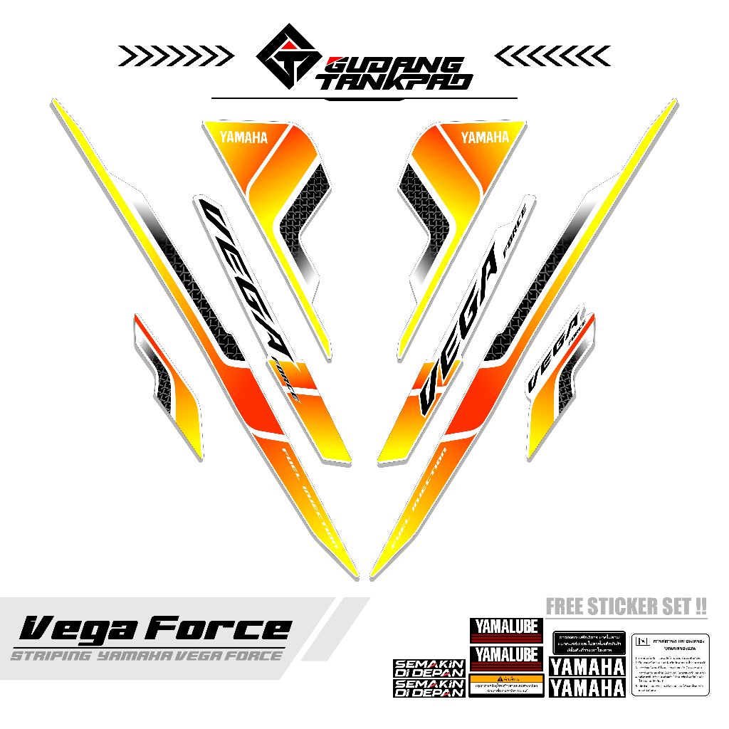 STRIPING VARIASI MOTOR VEGA FORCE MTF 5 / STIKER STRIPING VEGA FORCE / VEGA NEW / STRIPING SET VEGA 