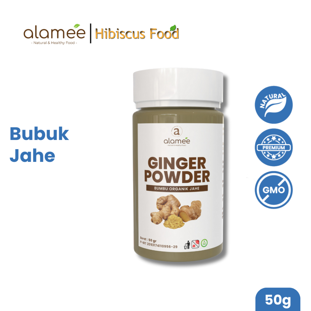 

ALAMEE Ginger Powder Jahe Putih Bubuk Minuman Herbal Bumbu Dapur Instan Botol Tabur 50g