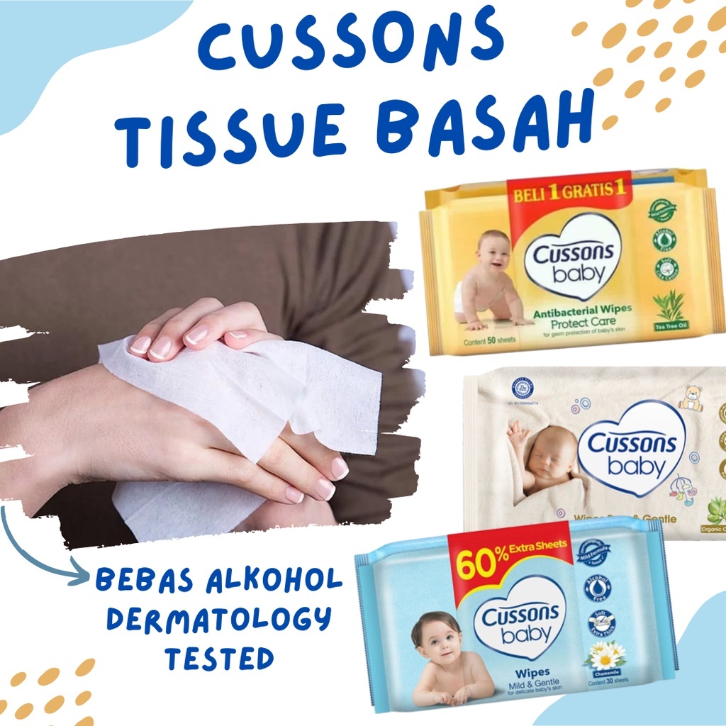 Tissue basah cussons baby, tissue basah cussons BELI 1 GRATIS 1, tissue basah