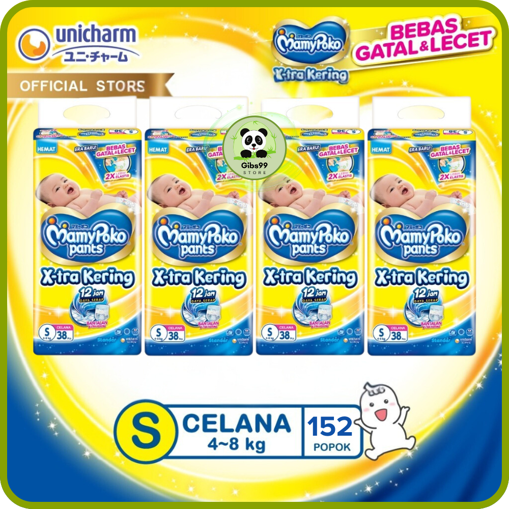 Mamypoko S38 | MamyPoko S-38 Tipe Celana | Mamypoko Celana S38 | Mamypoko S-38 (4 Ball)