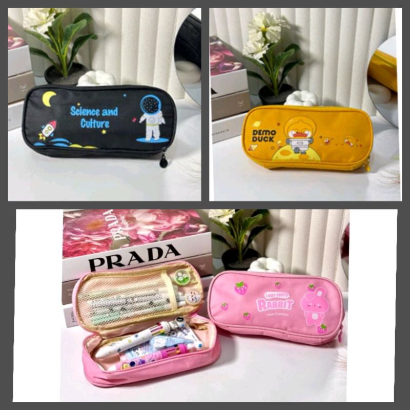 

Kotak Pensil/ pencil case 3 warna karakter