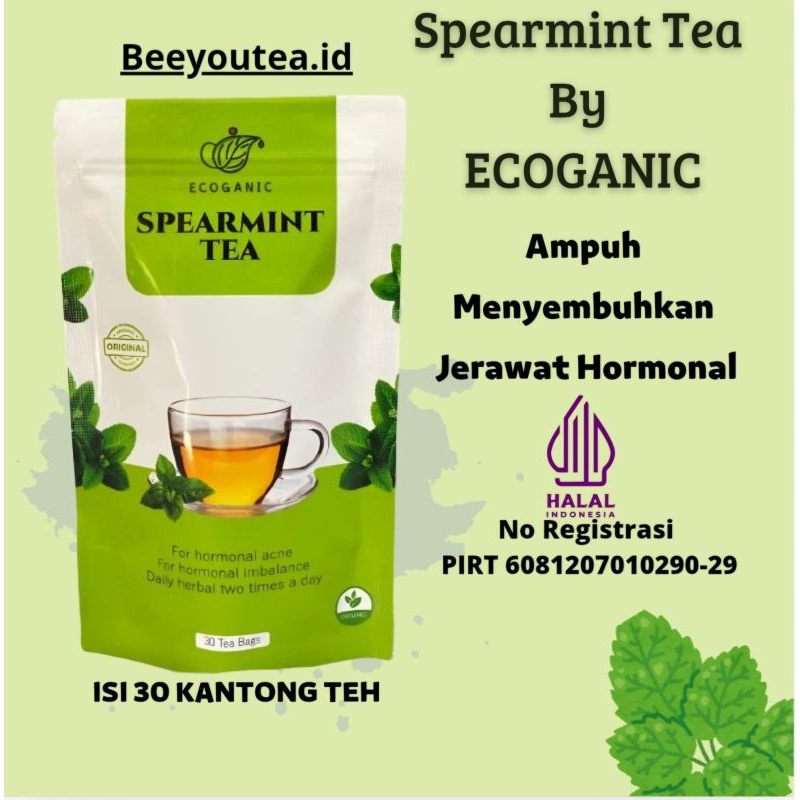 

Spearmint Tea Ampuh Mengatasi Jerawat Hormonal -Teh Spearmint Tea By ECOGANIC Isi 30 Kantong