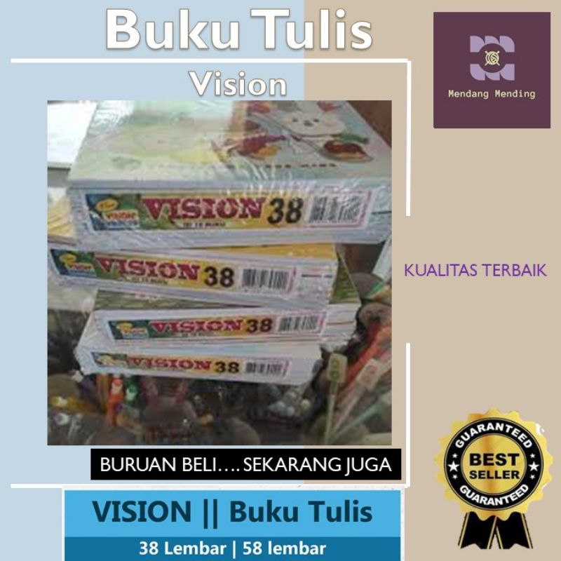 

Vision Buku Tulis Kertas HVS 1 Pak 10 Pcs isi 38 Lembar