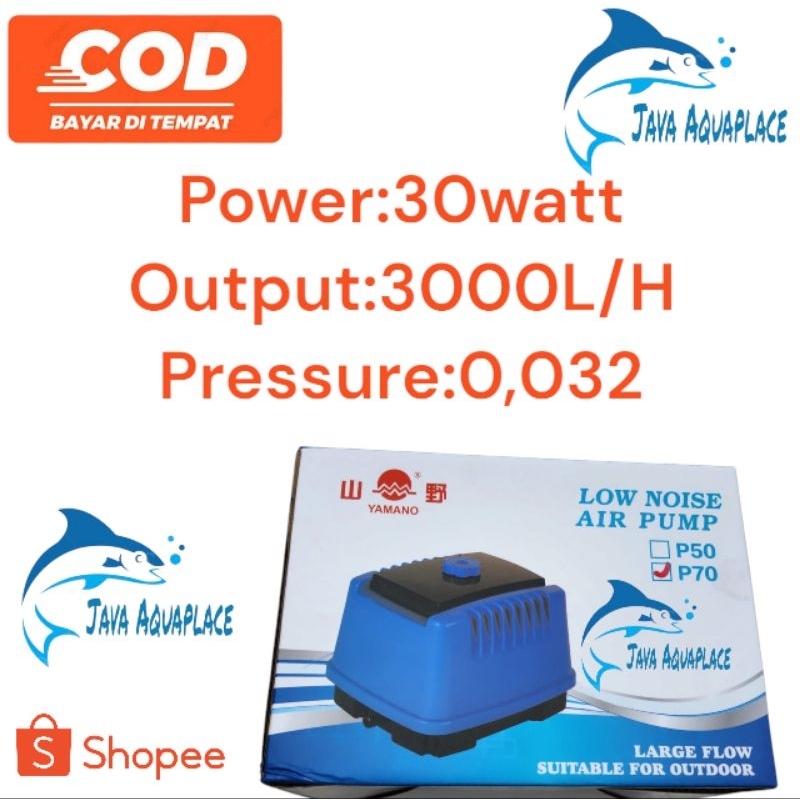 Mesin Gelembung / Aerator Kolam Low Watt YAMANO P70