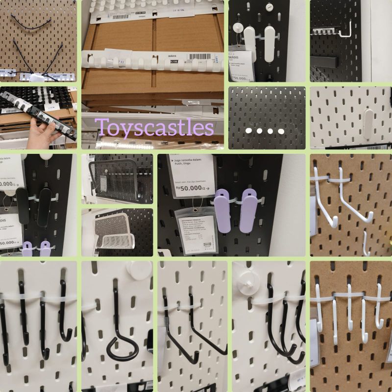 IKEA SKADIS Aksesoris papan pegboard workshop berlubang TC-0984