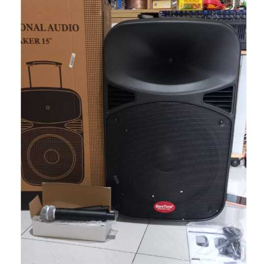 Speaker Aktif Portable Baretone MAX 15MHWR 15inch FREE 2 mic wireless
