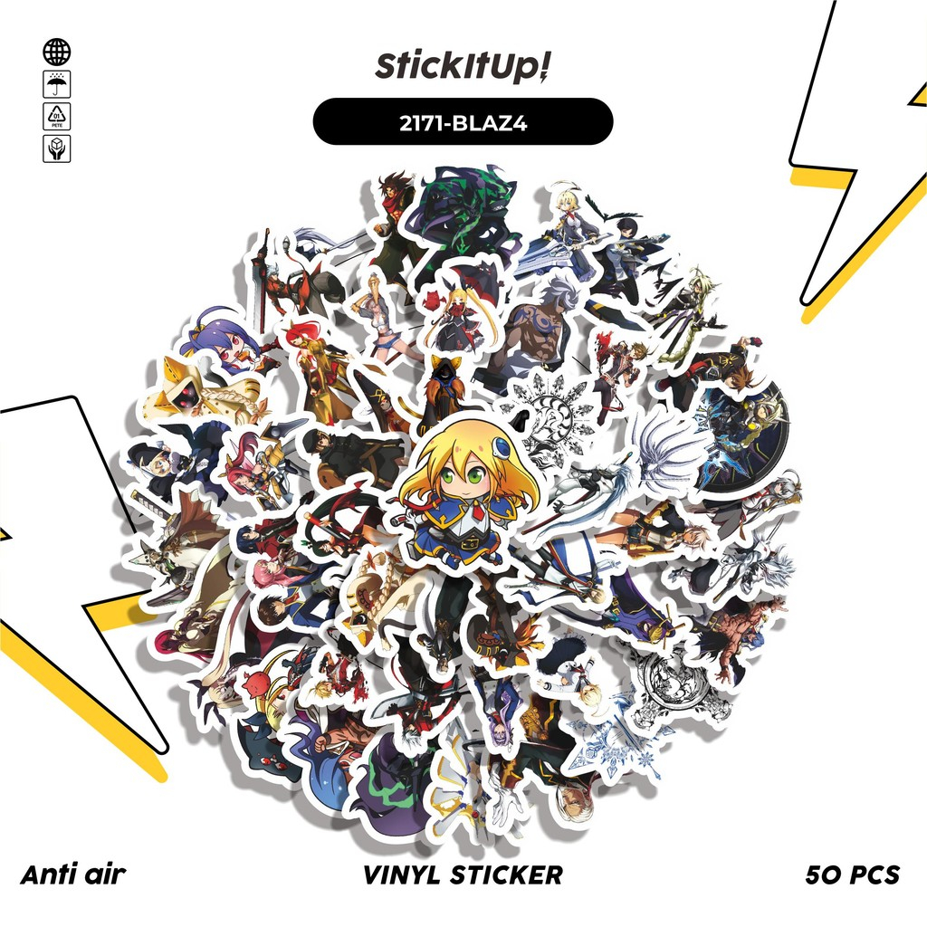 

COD✨ 50 Pcs Stiker Pack GAME SERIES BLAZBLUE CHARACTER MIX 04 Lucu Aesthetic Vynil Waterproof untuk Freebies Sticker Buku Journal Casing HP Laptop