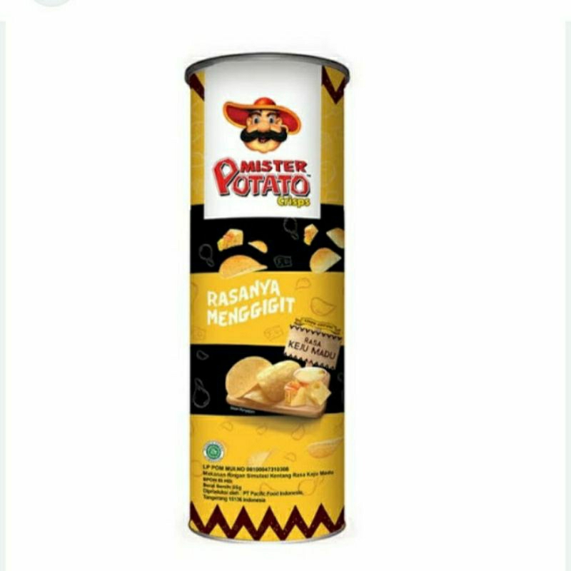 

mister potato keju madu 1 karton isi 14 pcs