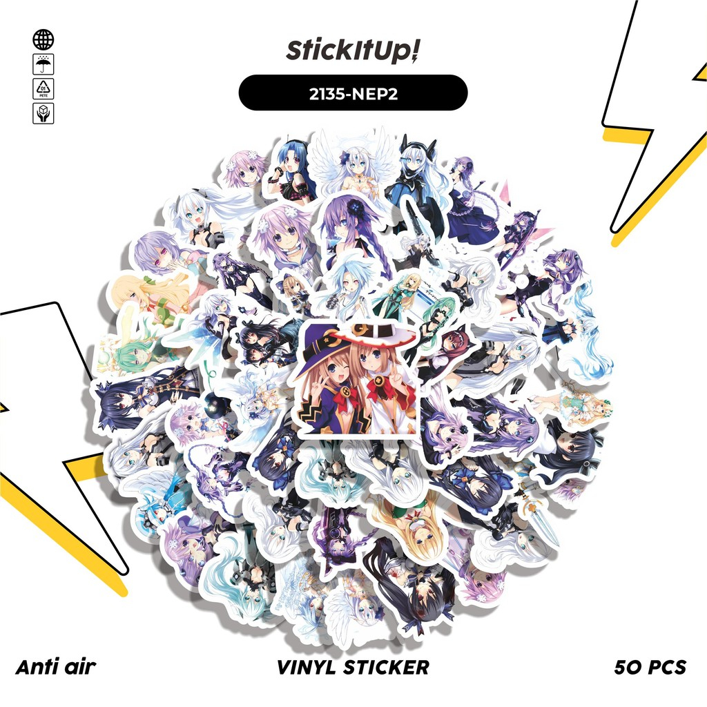 

COD✨ 50 Pcs Stiker Pack GAME SERIES NEPTUNIA UNIVERSE CHARACTER MIX 02 Lucu Aesthetic Vynil Waterproof untuk Freebies Sticker Buku Journal Casing HP Laptop