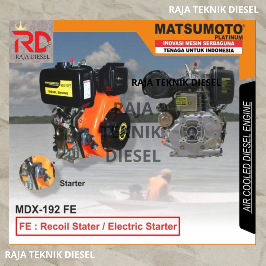 MESIN PENGGERAK ENGINE DIESEL WATER COOLED 12 HP MDX - 192 FE