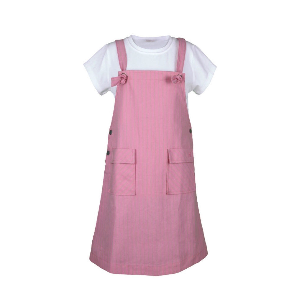 Pito Dito Girl Esketwo Overall Dress Anak Perempuan Warna Pink