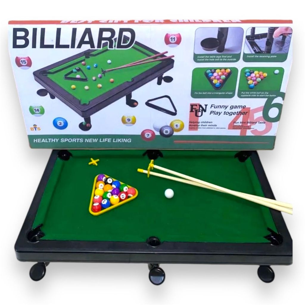 MAINAN BILLIARD SET / MEJA BILLIARD MINI PORTABLE / MAINAN ANAK
