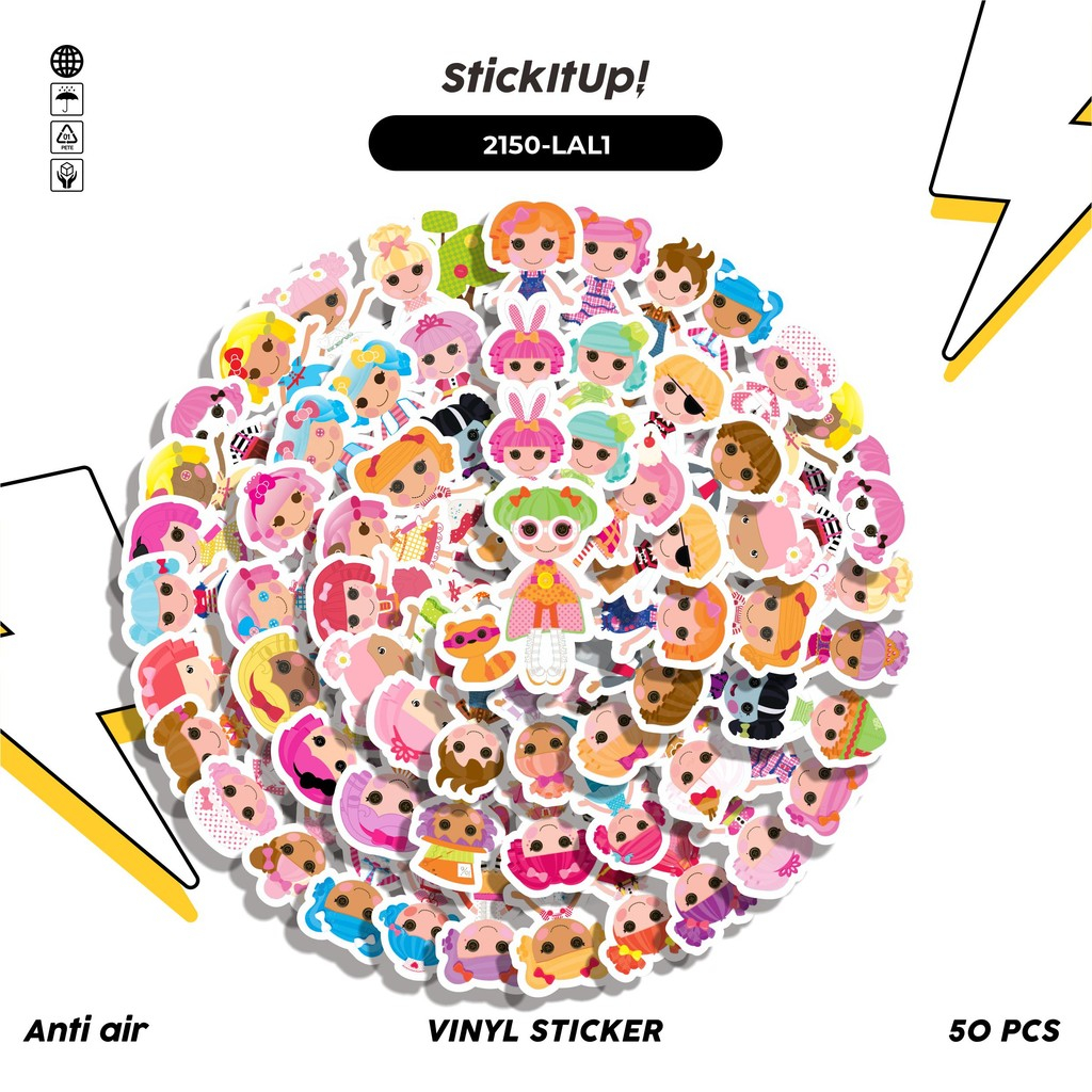 

COD✨ 50 Pcs Stiker Pack CARTOON SERIES LALALOOPSY CHAR MIX 01 Lucu Aesthetic Vynil Waterproof untuk Freebies Sticker Buku Journal Casing HP Laptop