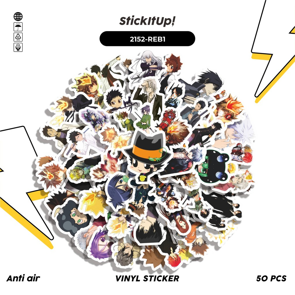 

COD✨ 50 Pcs Stiker Pack ANIME SERIES REBORN CHARACTER MIX O1 Lucu Aesthetic Vynil Waterproof untuk Freebies Sticker Buku Journal Casing HP Laptop