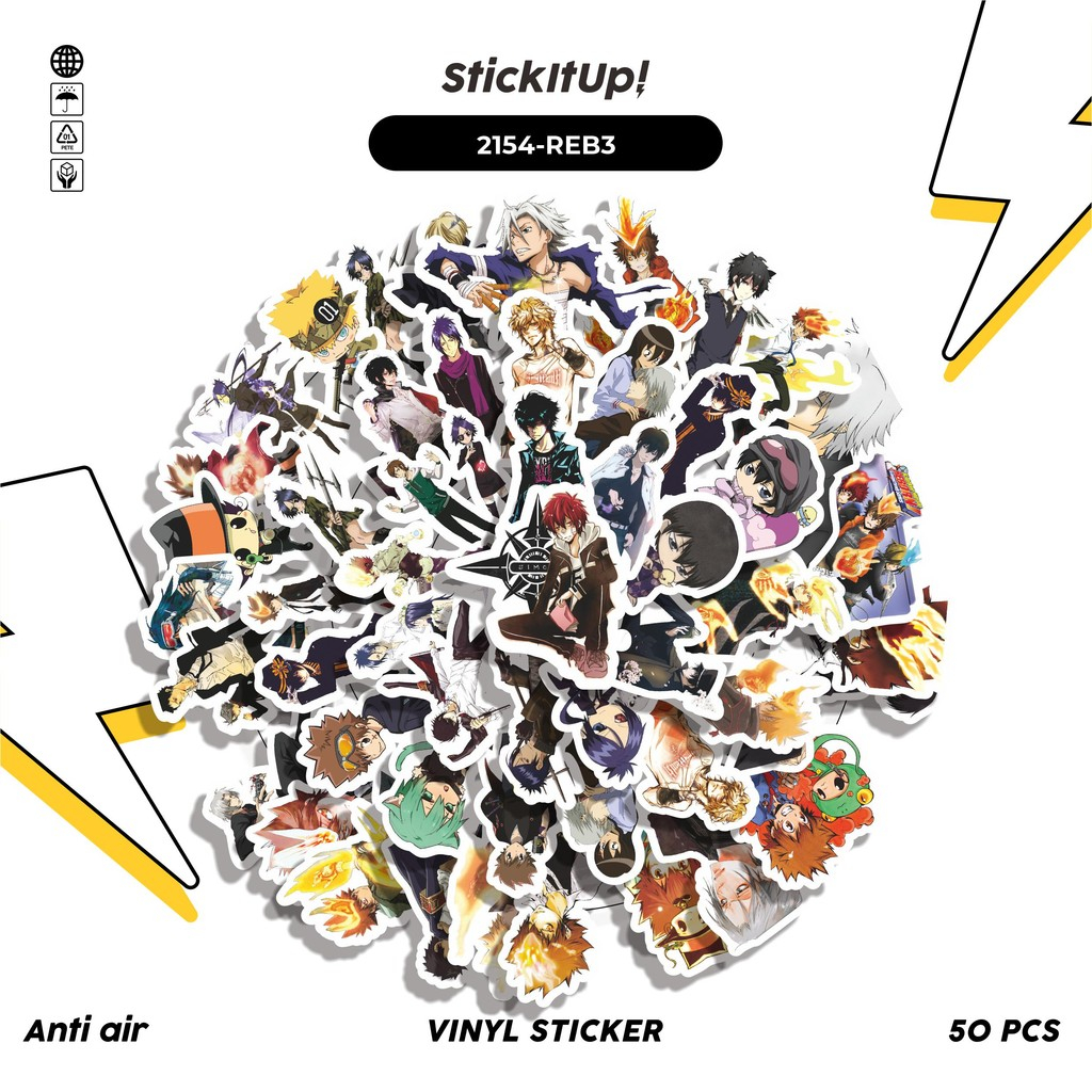 

COD✨ 50 Pcs Stiker Pack ANIME SERIES REBORN CHARACTER MIX O3 Lucu Aesthetic Vynil Waterproof untuk Freebies Sticker Buku Journal Casing HP Laptop