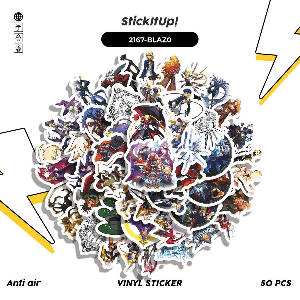 

COD✨ 50 Pcs Stiker Pack GAME SERIES BLAZBLUE CHARACTER MIX 10 Lucu Aesthetic Vynil Waterproof untuk Freebies Sticker Buku Journal Casing HP Laptop