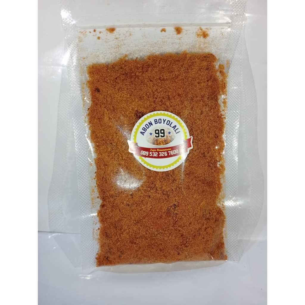 

abon daging sapi terlaris 100 gram / 250 gram best seller merk 99 boyolali cod