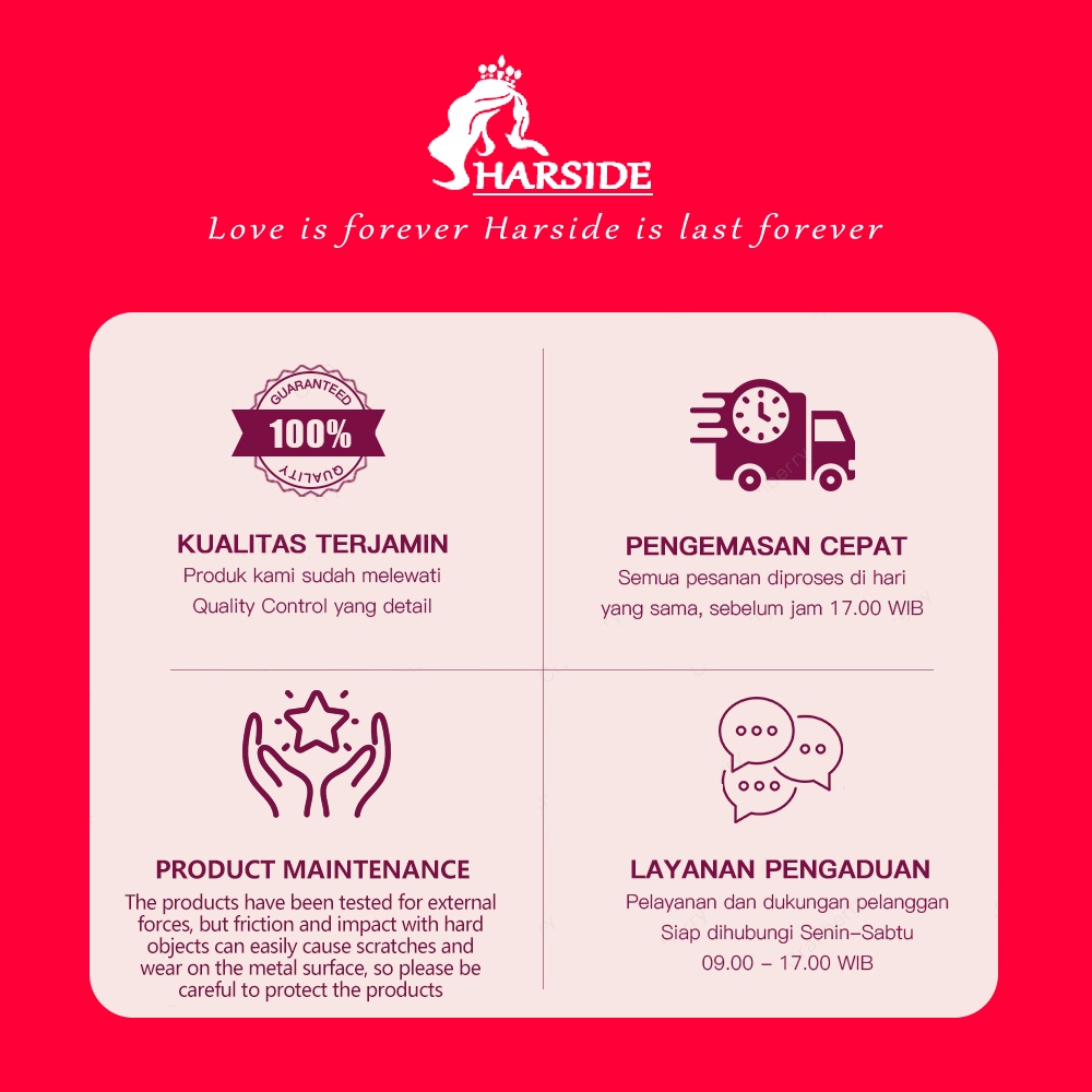 RB Harside Bracelet Kristal Asli Luar Negeri Gelang Keberuntungan Manik - Manik Kristal Gaya Korea