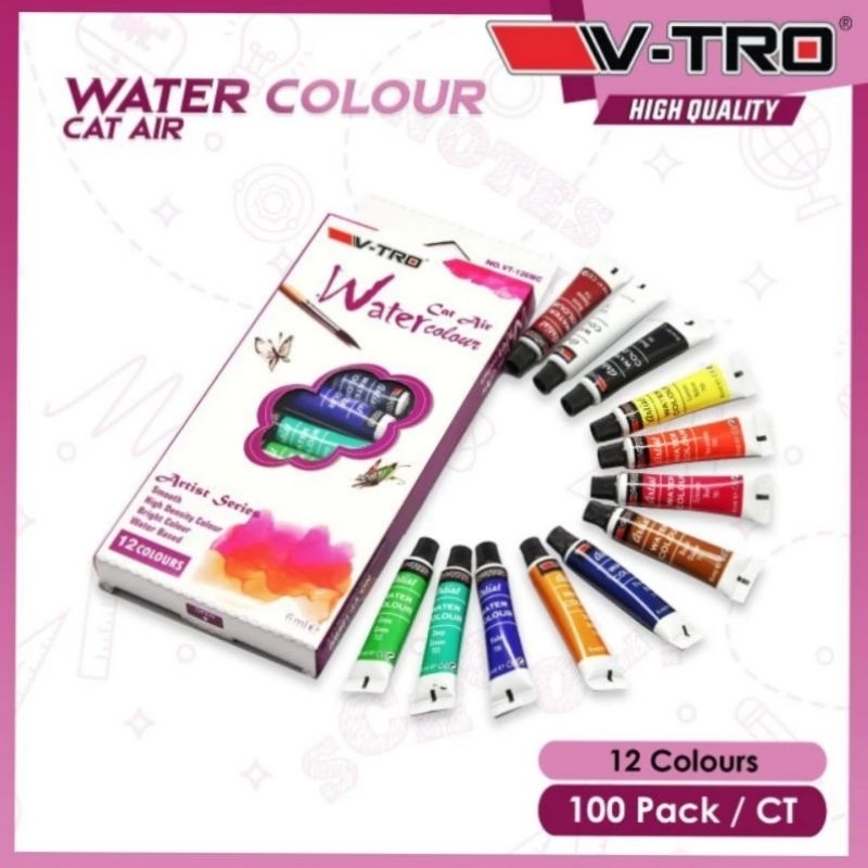 

CAT AIR WATER COLOUR V-TRO 12 WARNA
