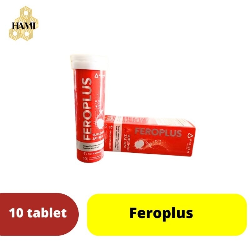 Feroplus 10 Tablet Effervescent - Suplemen Zat Besi