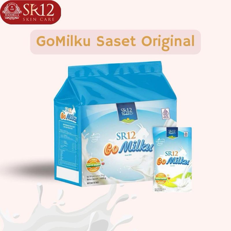 

GOMILKU SR12 Kemasan Pouch/ Renceng/ Sachet Susu Kambing Etawa