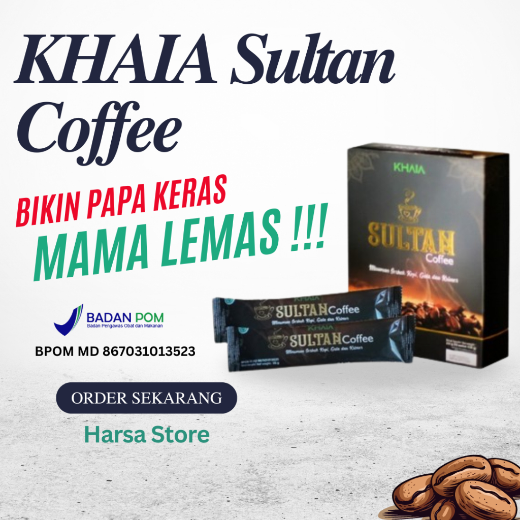 

COD Sultan Coffee - Kopi Sultan Khaia 1 Box Isi 10 Sachet Original Resmi BPOM