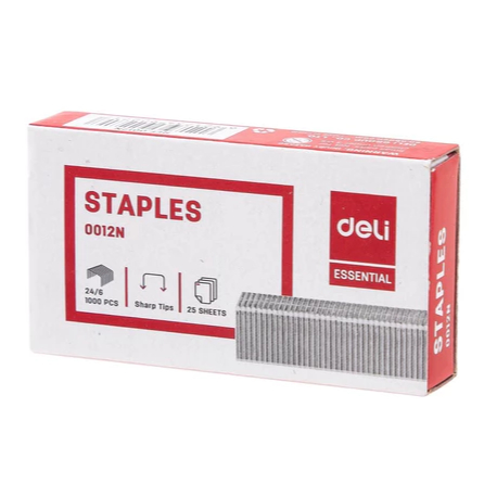 

Deli Isi Refill Staples E0012N Isi Ulang Refill Staples Anti Karat