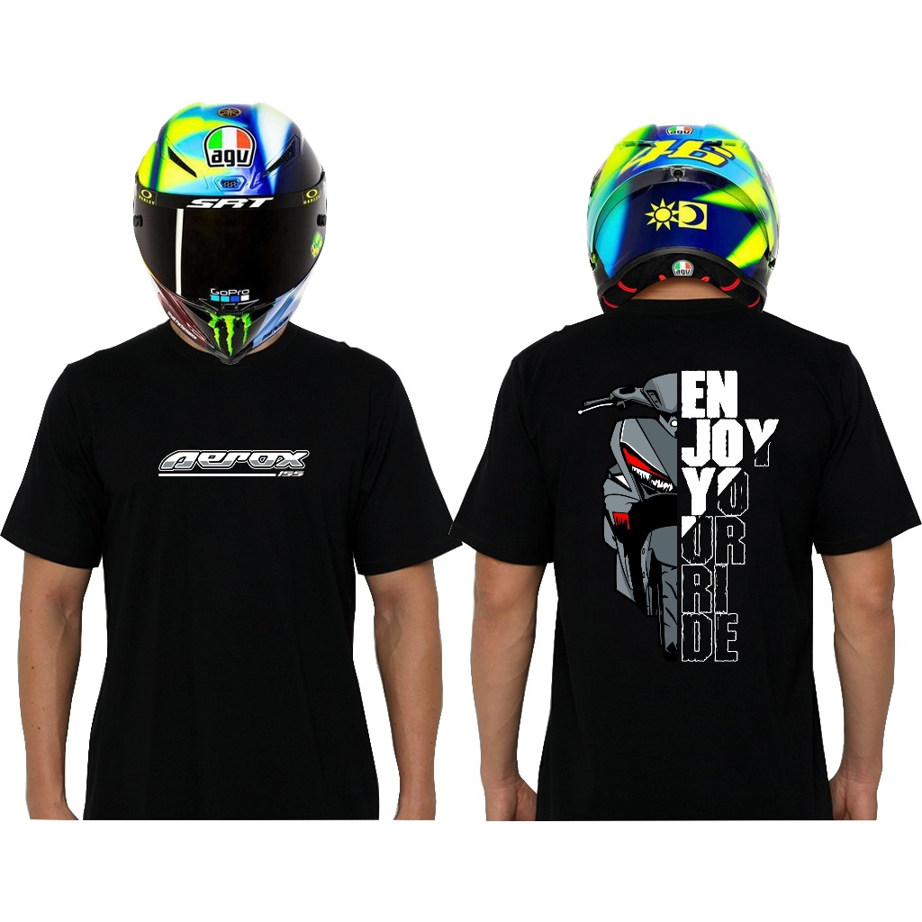Tshirt kaos aerox old aerox new enjoy ride