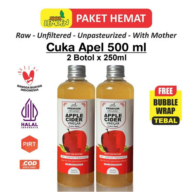 

Best Seller CUKA APEL Apple Cider Vinegar Premium Organik Untuk Diet Alami By Suur Lemoen_TK
