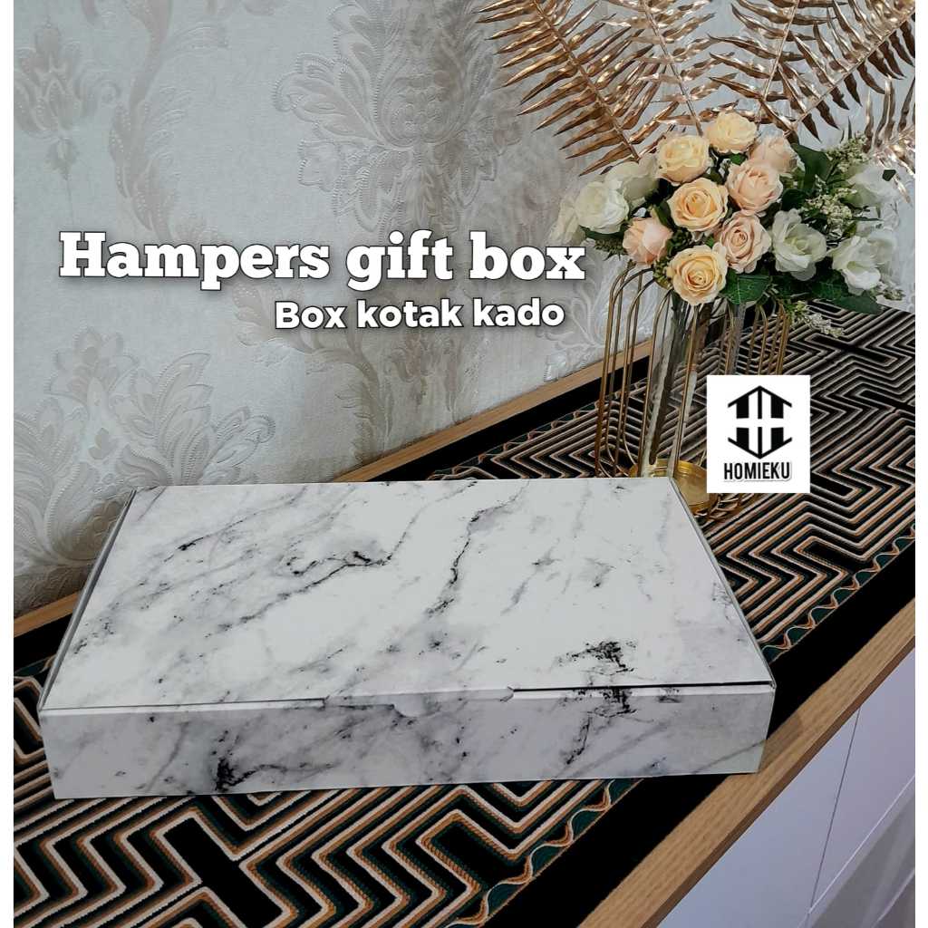 

HAMPERS GIFT BOX MARMER / Gift Box / Hadiah Box Ulang Tahun Marmer Mewah