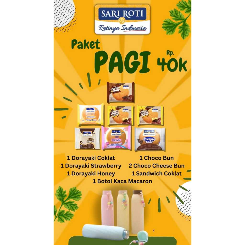 

SARI ROTI PAKET PAGI, SIANG DAN MALAM