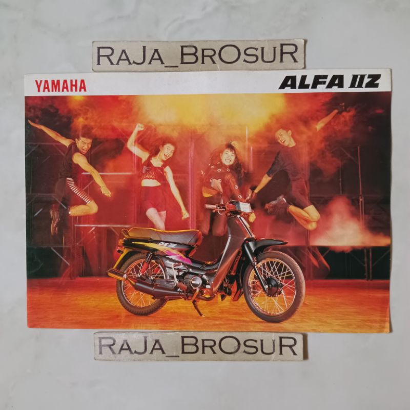 Poster brosur katalog flyer jadul lawas Yamaha Alfa II Z Alfa IIZ Alfa2Z 2Tak 2T 1992