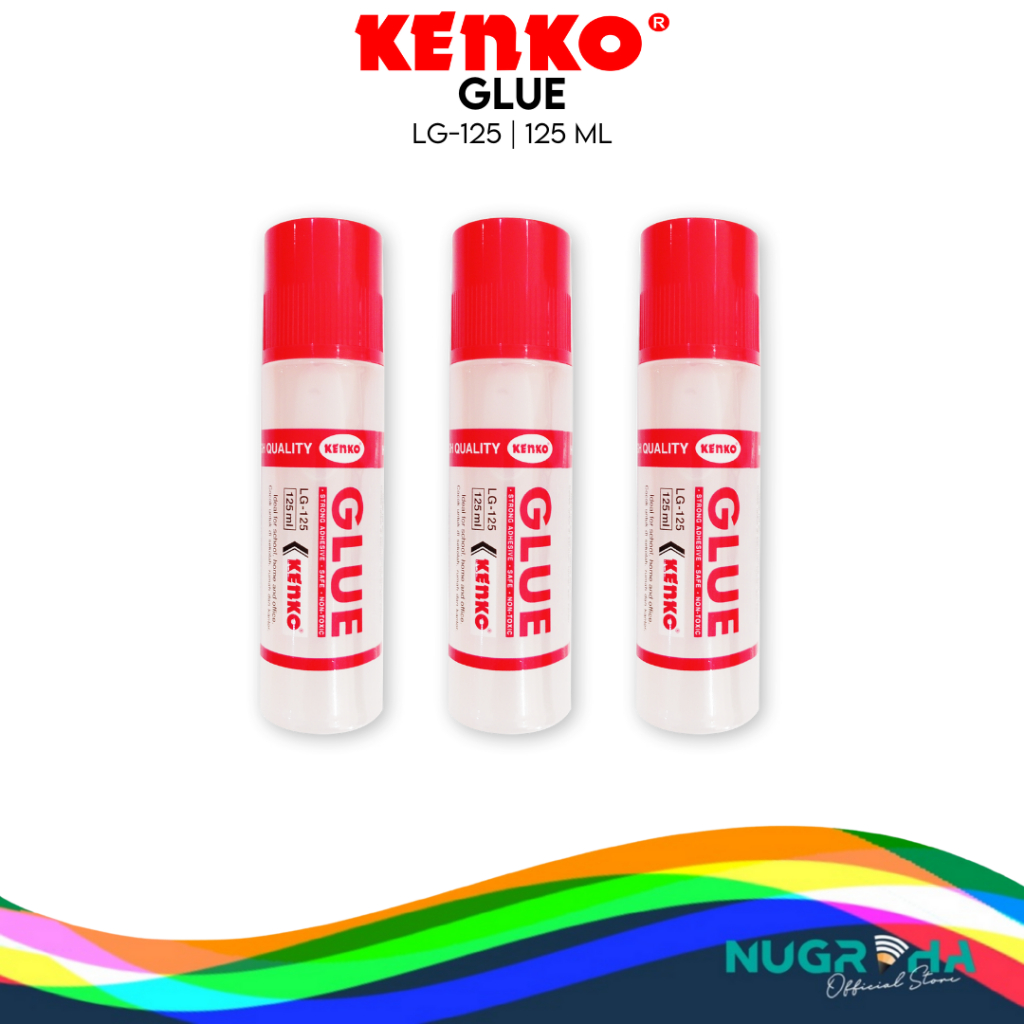 

KENKO LG-125 LIQUID GLUE LEM KERTAS BENING ENCER 125 ML