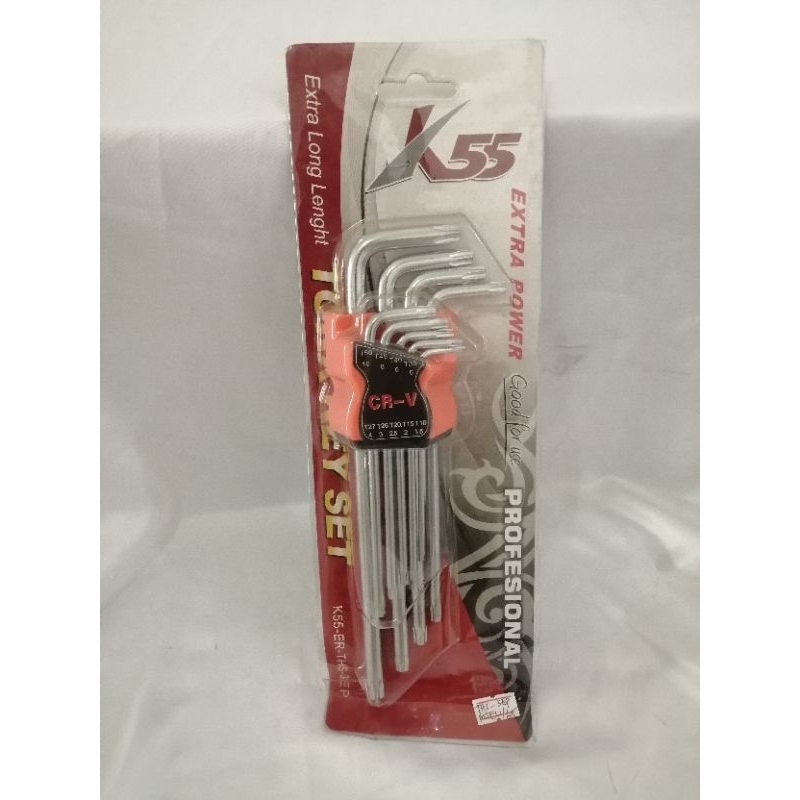 Kunci set L bintang k55 Torx Key set