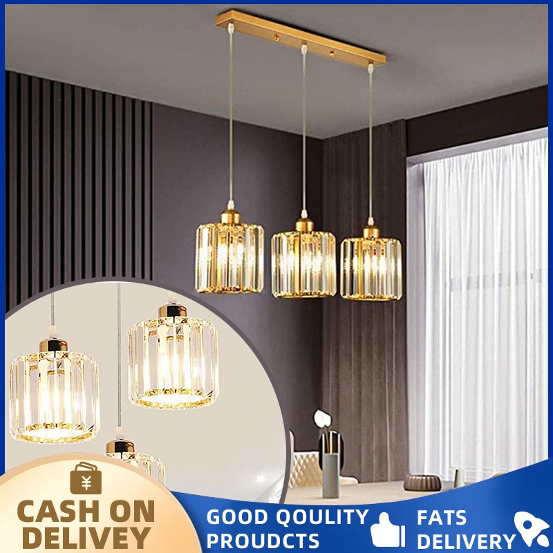 Lampu Gantung Sederhana Modern Kaca Kristal Chandelier Dekorasi Toko Dapur Ruang Makan Ruang Tamu