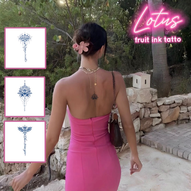 BUNGA LOTUS Fruit Ink Tatto Semi Permanent