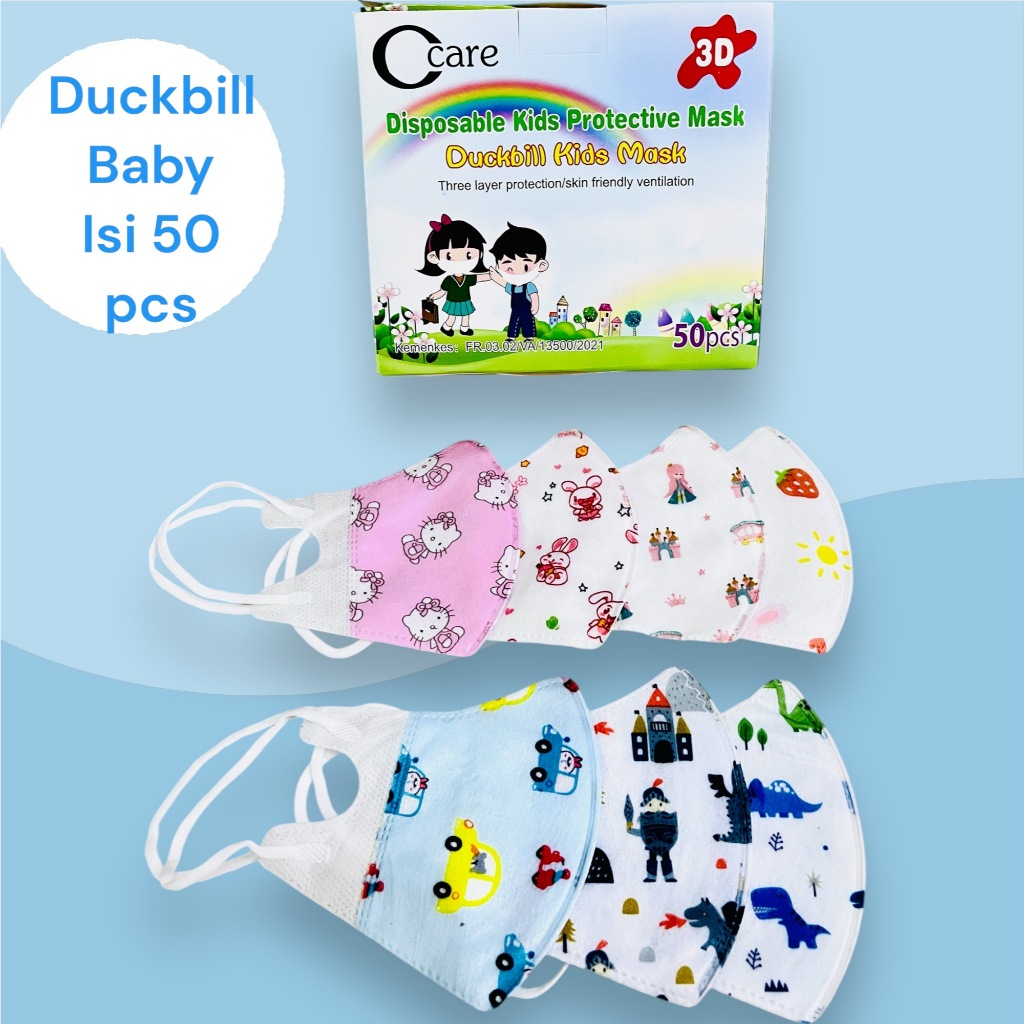 Masker Duckbill Baby Bayi 1 sampai 3 Tahun