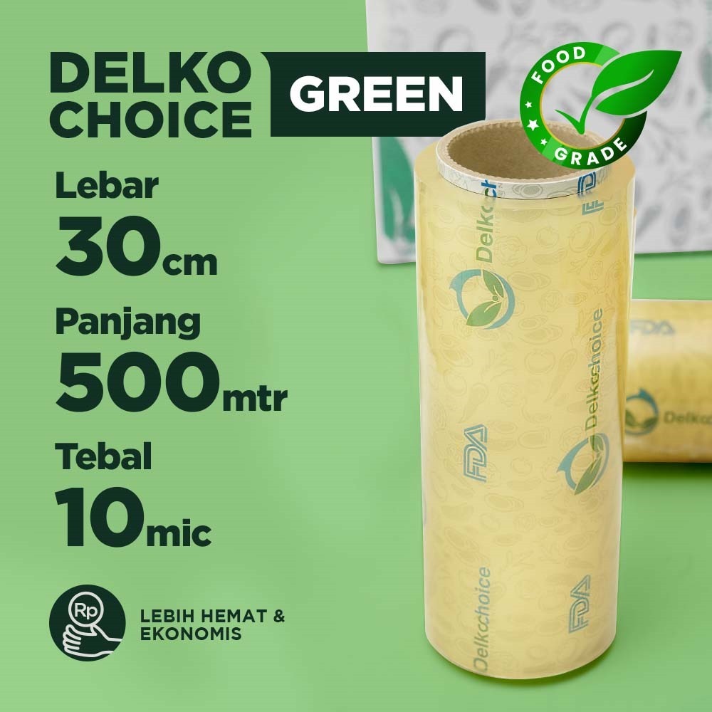 Plastik Wrap Pembungkus Makanan Delkochoice Hijau / Plastik Food Wrap