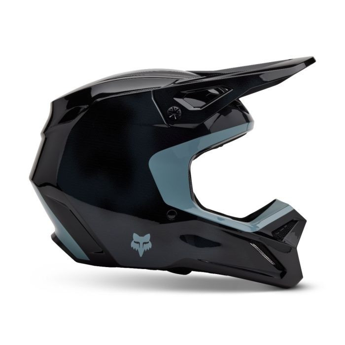 Helm Fox V1 Taunt Black MX Helmet FOX V1 Cross Taunt Black Original