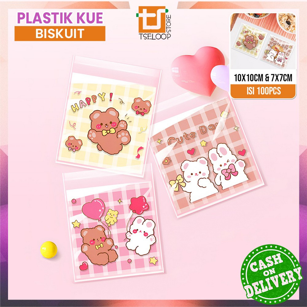 

OFM-C1086 Plastik Coockies 10x10cm 7x7cm Bunny Isi 100pcs Pembungkus Permen Souvenir / Plastik Kue Biskuit Plastik Hampers Karakter