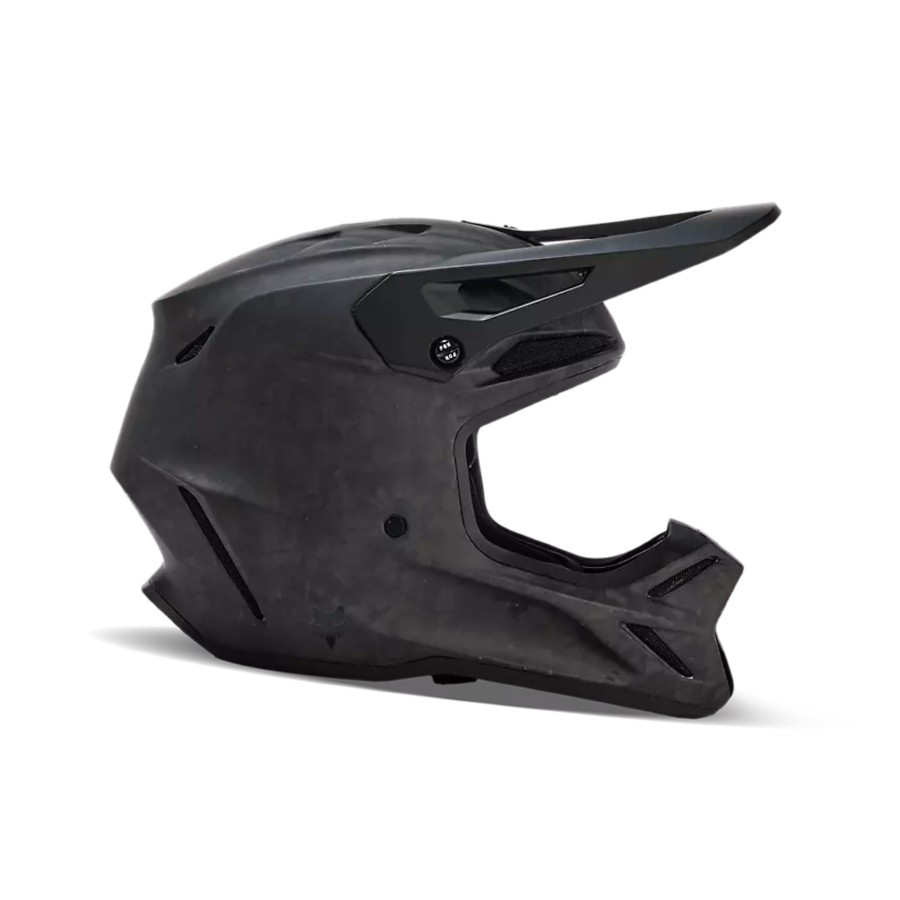 Helm Fox V3 RS Carbon Solid Black Helmet FOX V3 RS Carbon Cross Original