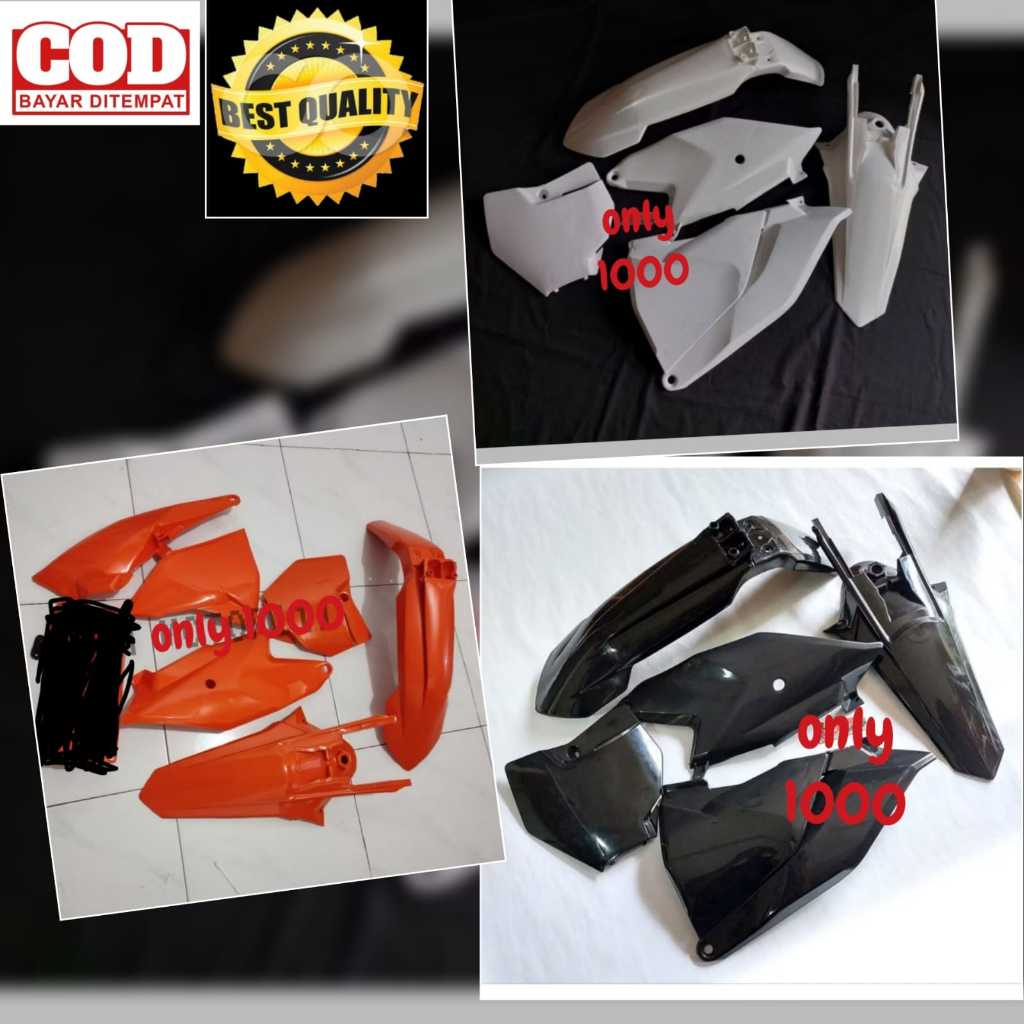 BODY GTX KTM 85 2020 4ITEM COVER NOMER SPAKBOR DEPAN BELAKANG ACCU SIDE PANEL PAPAN NOMOR SLEBOR SAY