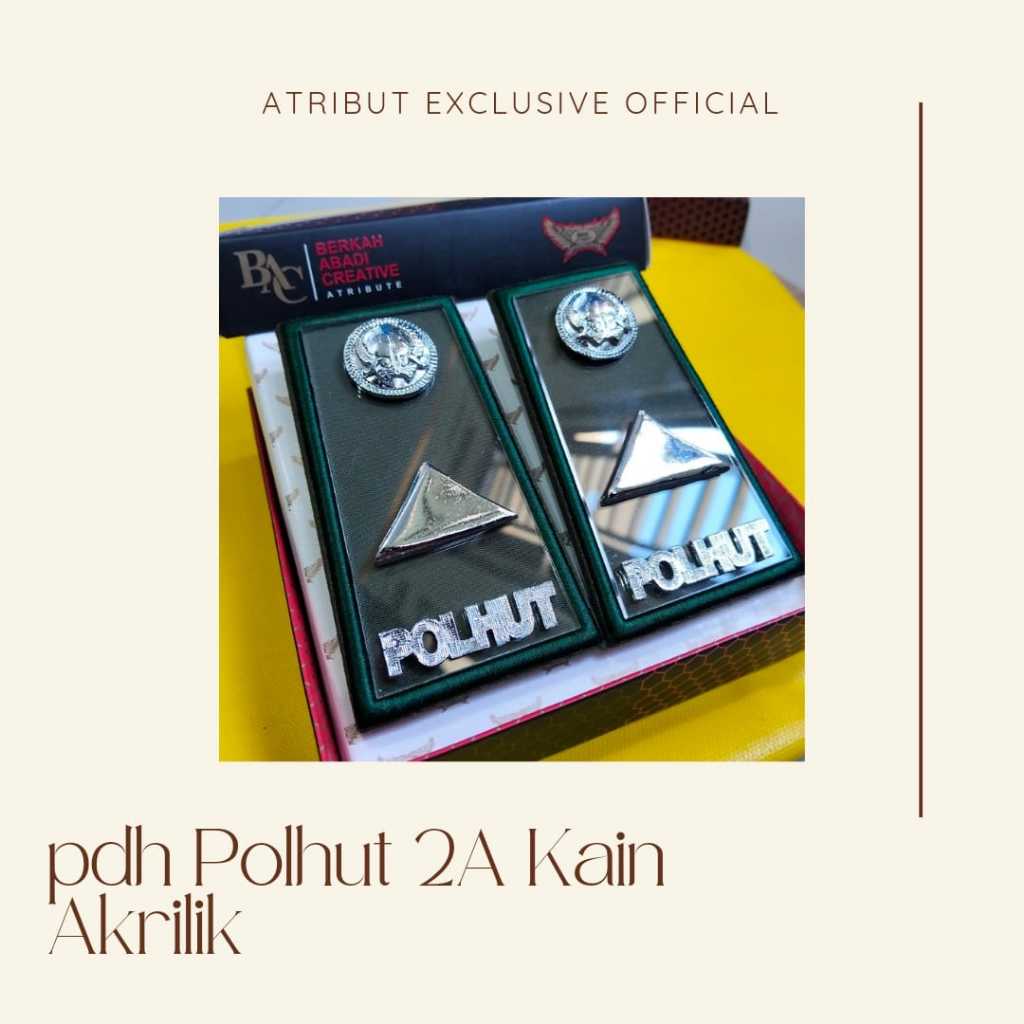 PANGKAT PDH POLHUT GOLONGAN 2A KAIN AKRILIK EXCLUSIVE
