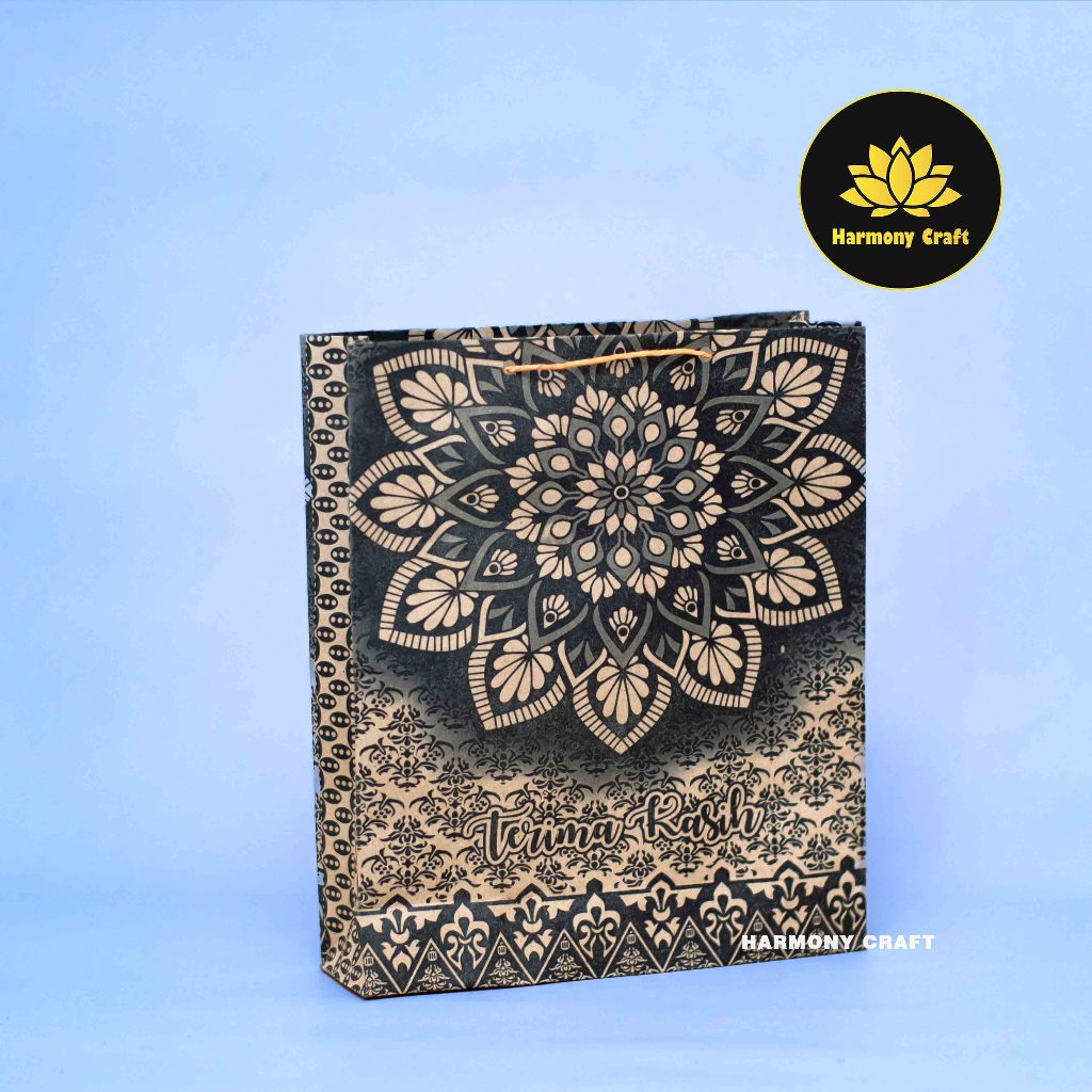 

Paper Bag Batik Gift Bags Souvenir Snack Birthday, Wedding, Arisan, Hajatan UK 21x6x25
